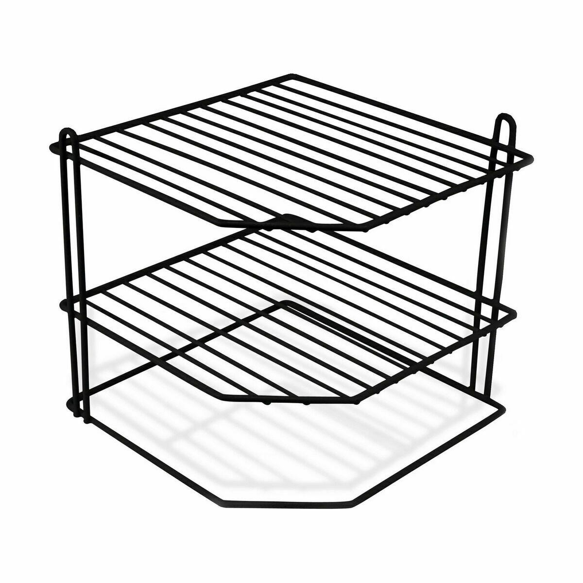 Soporte para Platos Confortime Negro 22 x 22 x 22 cm 22 x 22 x 25 cm Rinconera (8 Unidades)