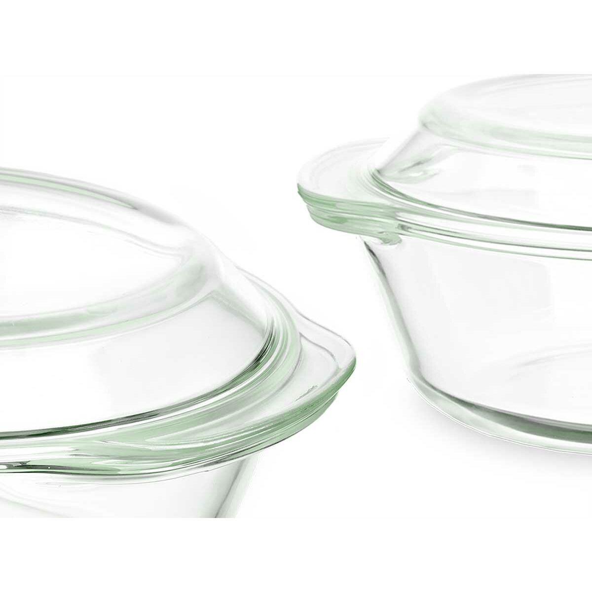 Cacerolas Vivalto CA1-15-S3 Transparente Vidrio de Borosilicato 700 ml 1 L 1,5 L Set (4 Unidades)