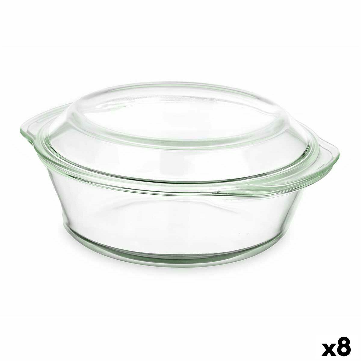 Cacerola Con Tapa Vivalto CA1-20 Transparente Vidrio de Borosilicato 2 L (8 Unidades)