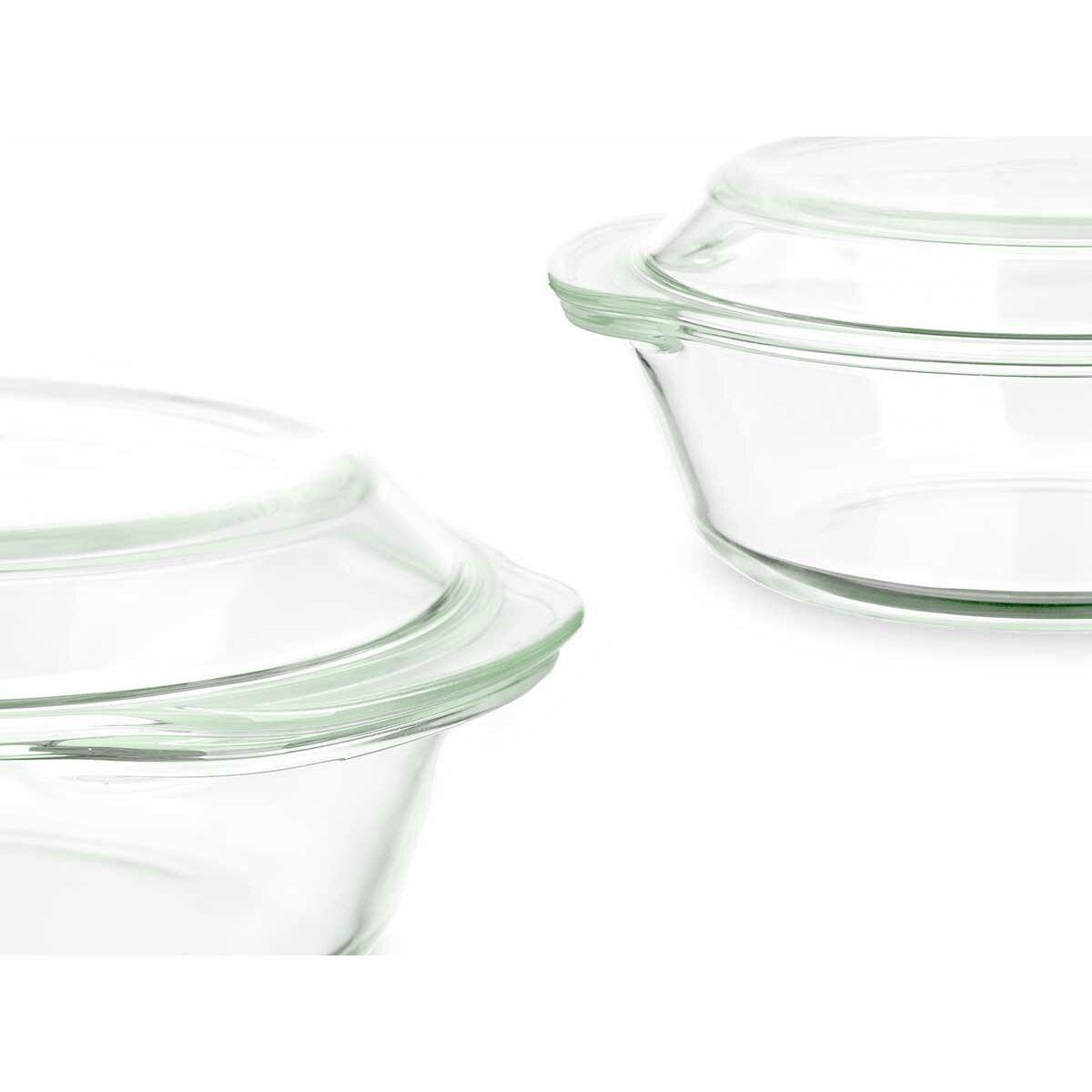 Cacerola Con Tapa Vivalto CA1-20 Transparente Vidrio de Borosilicato 2 L (8 Unidades)