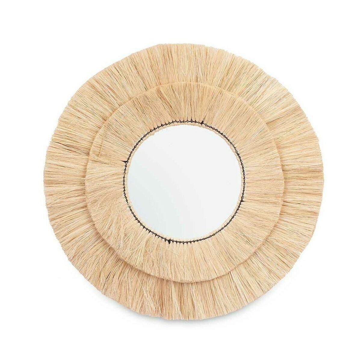 Espejo de pared Marrón Cristal Hierba 73 x 73 x 3 cm