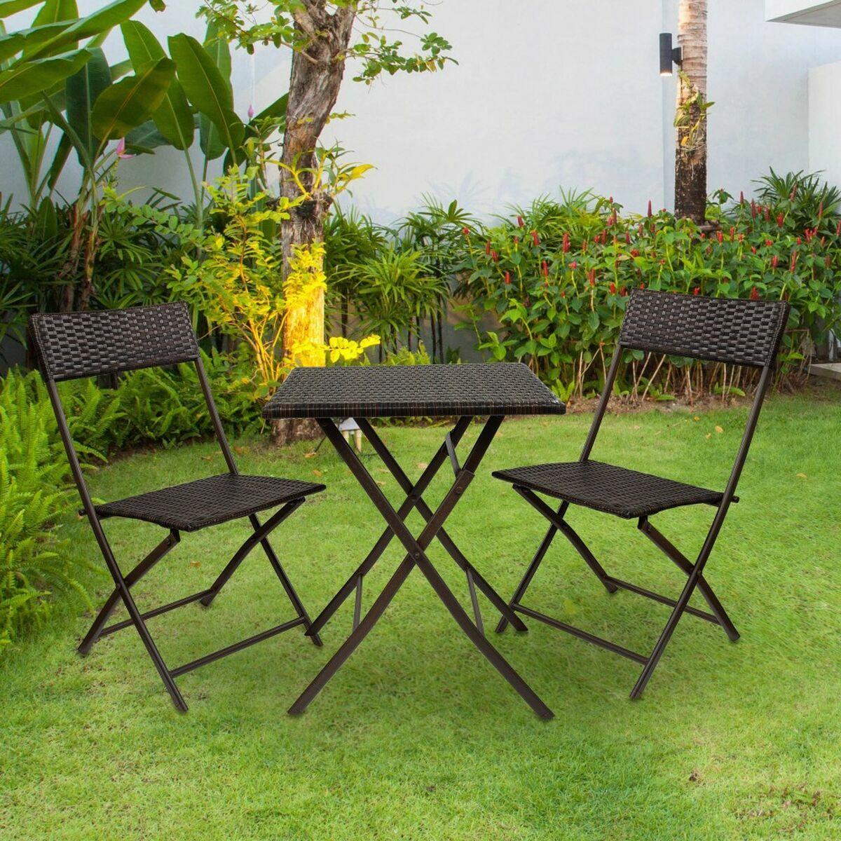 Conjunto de Mesa con 2 Sillas Aktive Cuadrada 60 x 72 cm