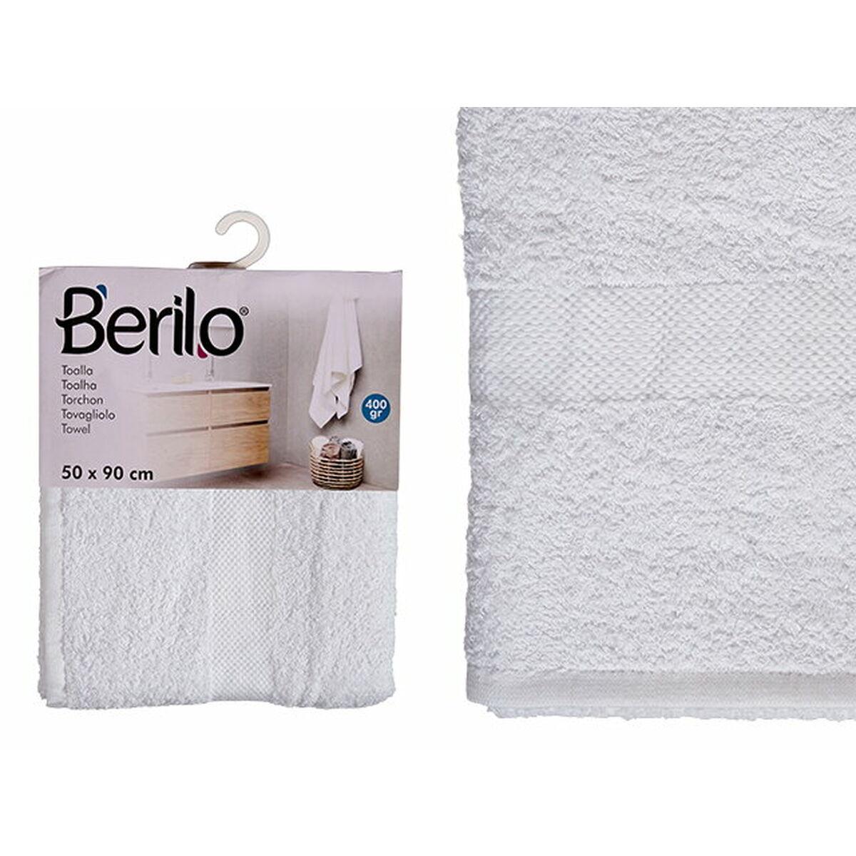Toalla de baño Berilo 89677 Blanco 80 % algodón 20 % Poliéster 50 x 90 cm (6 Unidades)