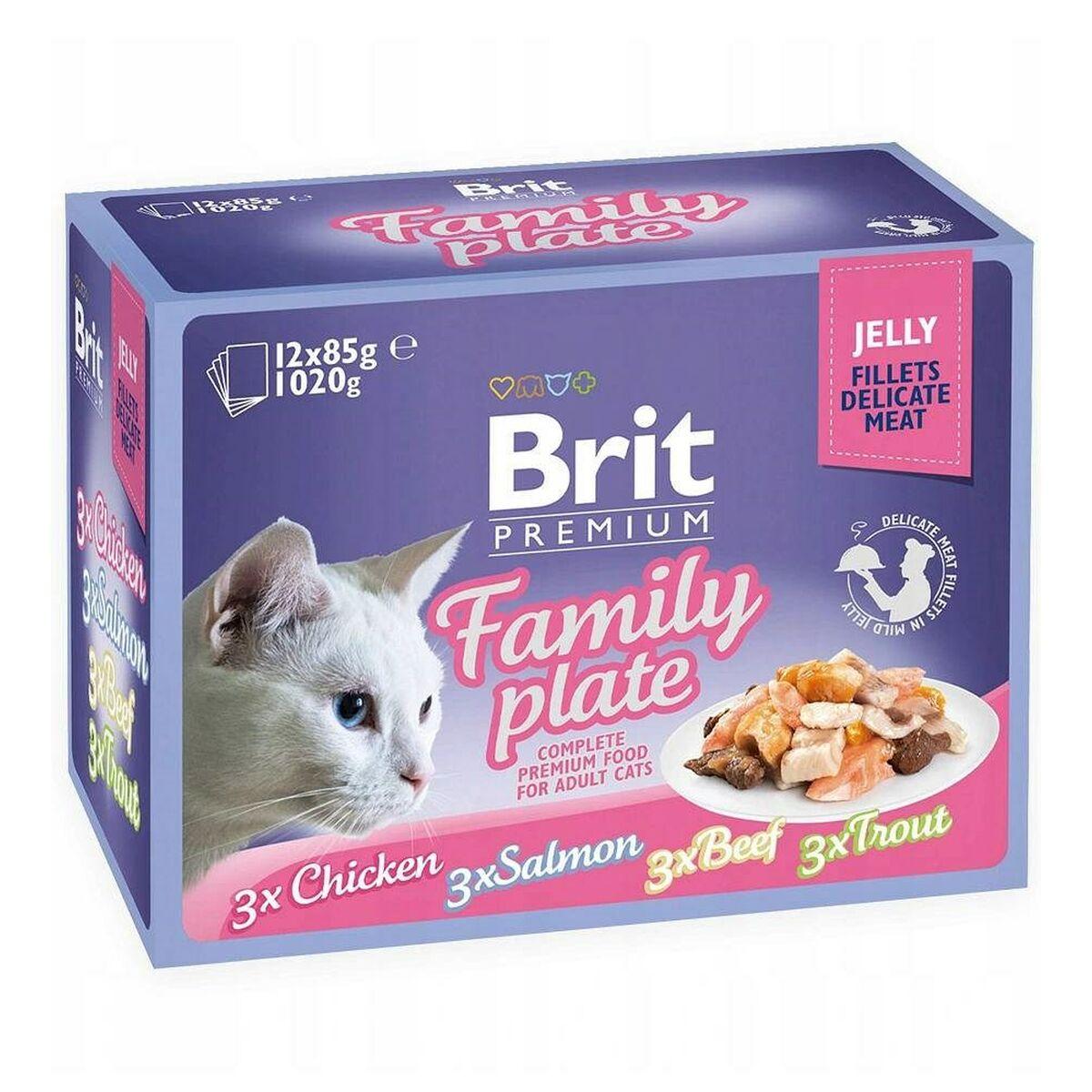 Comida para gato Brit Premium Pollo Salmón Ternera 12 x 85 g
