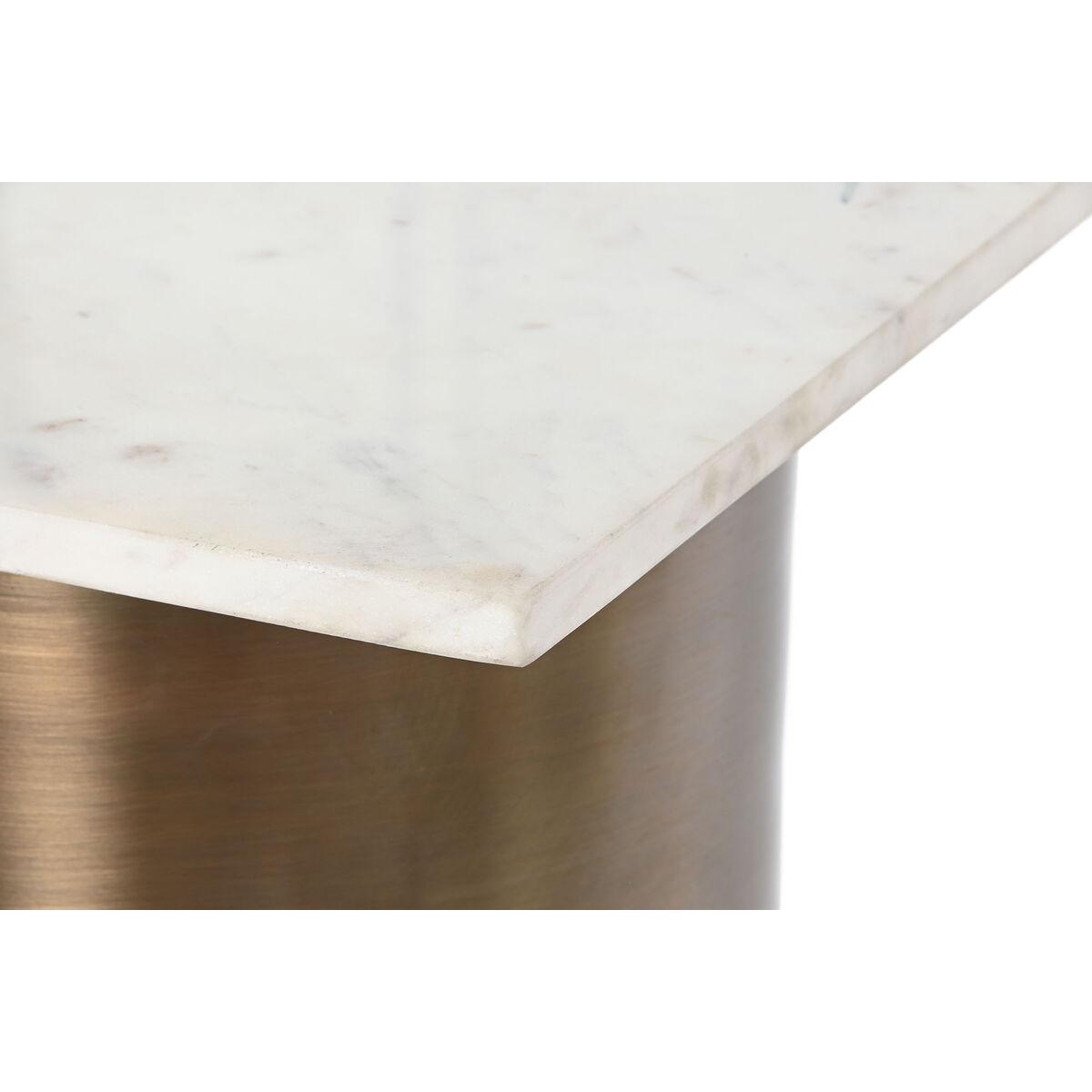 Consola Home ESPRIT Blanco Dorado Mármol Hierro 118 x 33,5 x 78 cm