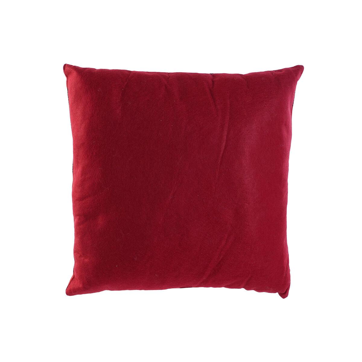 Cojín DKD Home Decor Navidad Blanco Rojo Poliéster Cuadros 40 x 10 x 40 cm (2 Unidades)