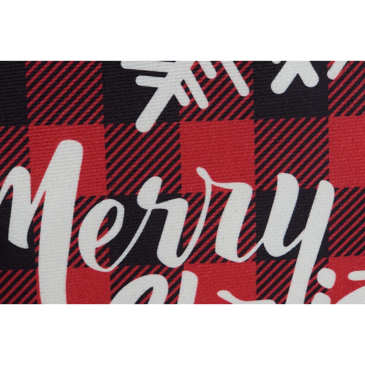 Cojín DKD Home Decor Navidad Blanco Rojo Poliéster Cuadros 40 x 10 x 40 cm (2 Unidades)