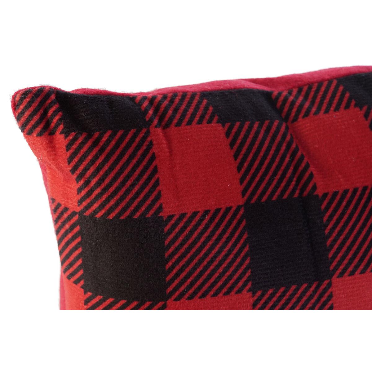 Cojín DKD Home Decor Navidad Blanco Rojo Poliéster Cuadros 40 x 10 x 40 cm (2 Unidades)