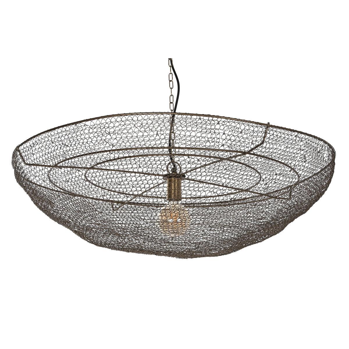Lámpara de Techo Home ESPRIT Cobre Metal Hierro 50 W 90 x 90 x 20 cm