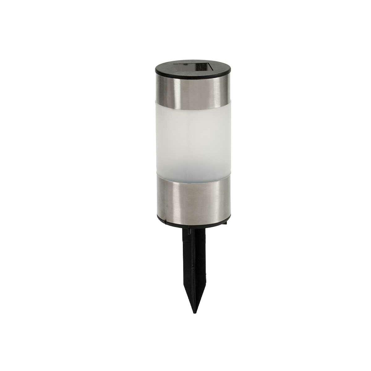Lámpara solar Ibergarden BH18085 Blanco Negro Transparente 6,3 x 21,5 x 6,3 cm Baliza (24 Unidades)