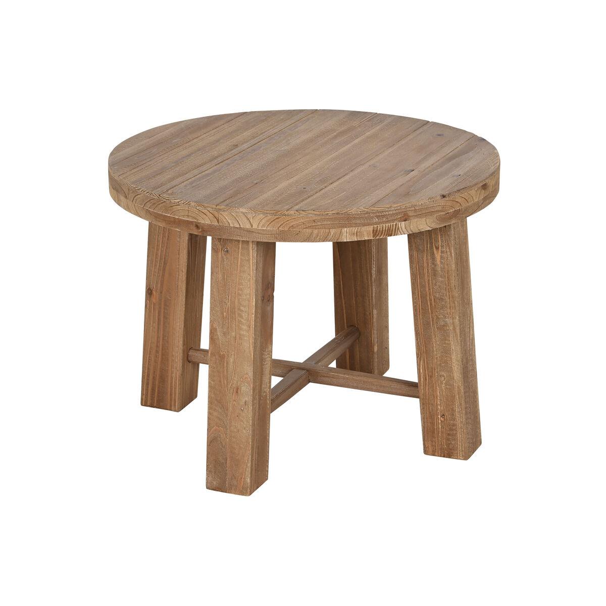 Mesita Auxiliar Home ESPRIT Marrón Abeto Madera MDF 60 x 60 x 45 cm