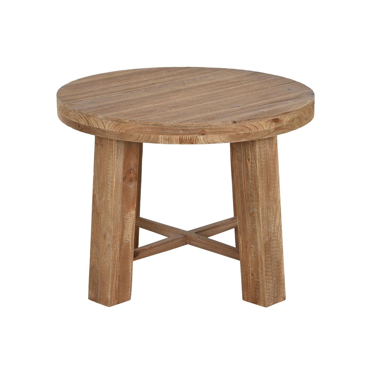Mesita Auxiliar Home ESPRIT Marrón Abeto Madera MDF 60 x 60 x 45 cm