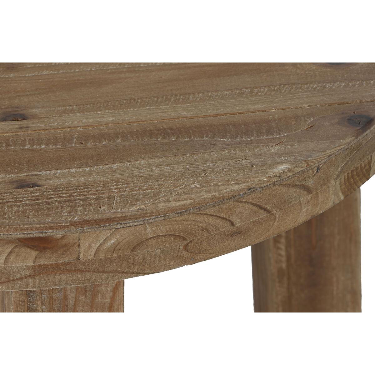 Mesita Auxiliar Home ESPRIT Marrón Abeto Madera MDF 60 x 60 x 45 cm
