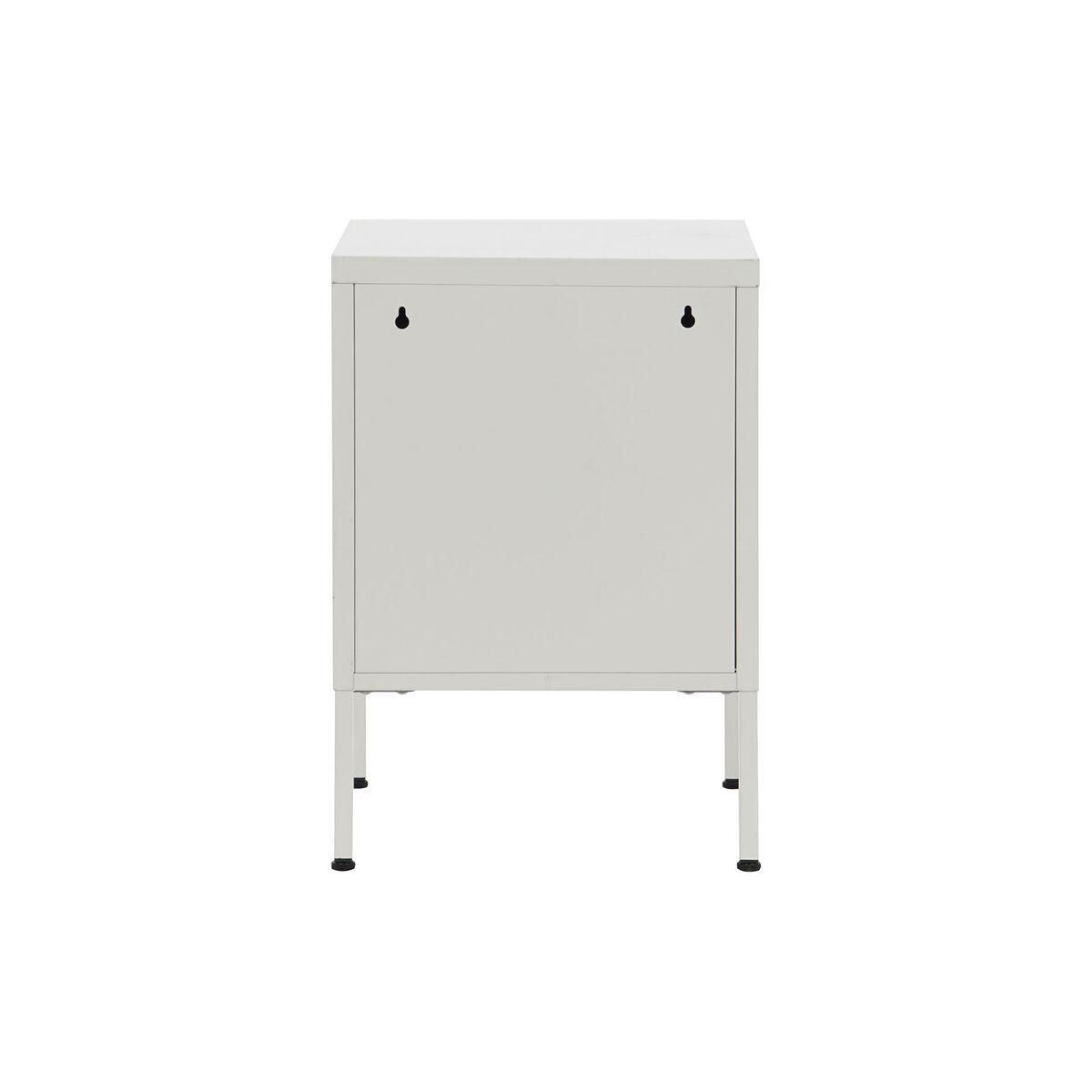 Mesita de Noche Home ESPRIT Blanco Metal 35 x 35 x 51 cm