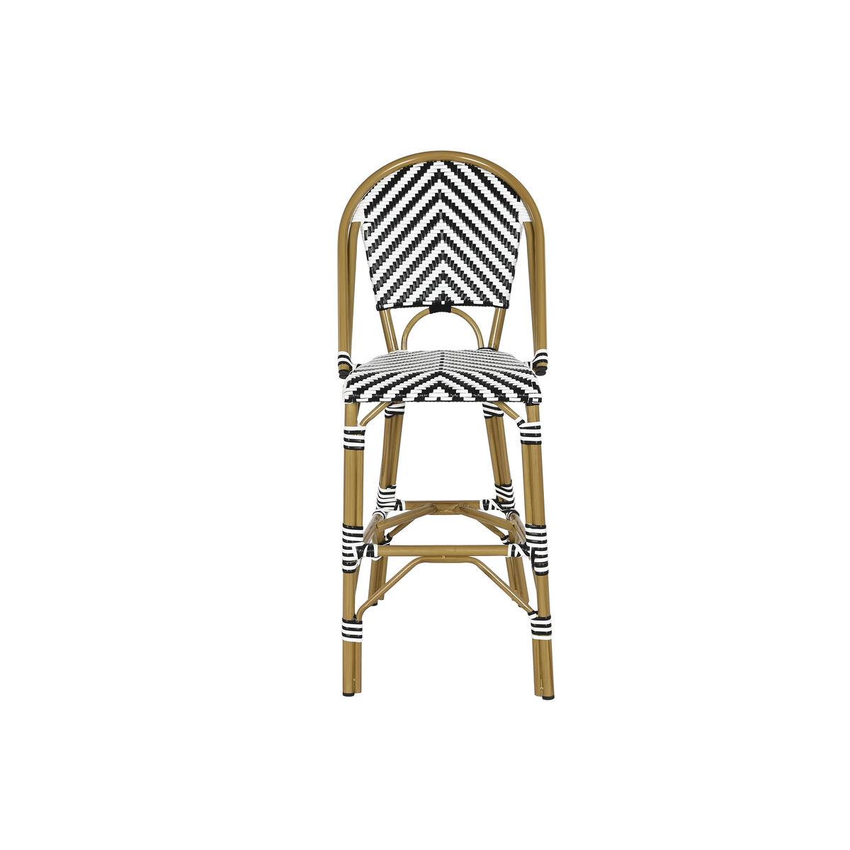 Taburete Home ESPRIT Bicolor Metal ratán sintético 48 x 60 x 121 cm