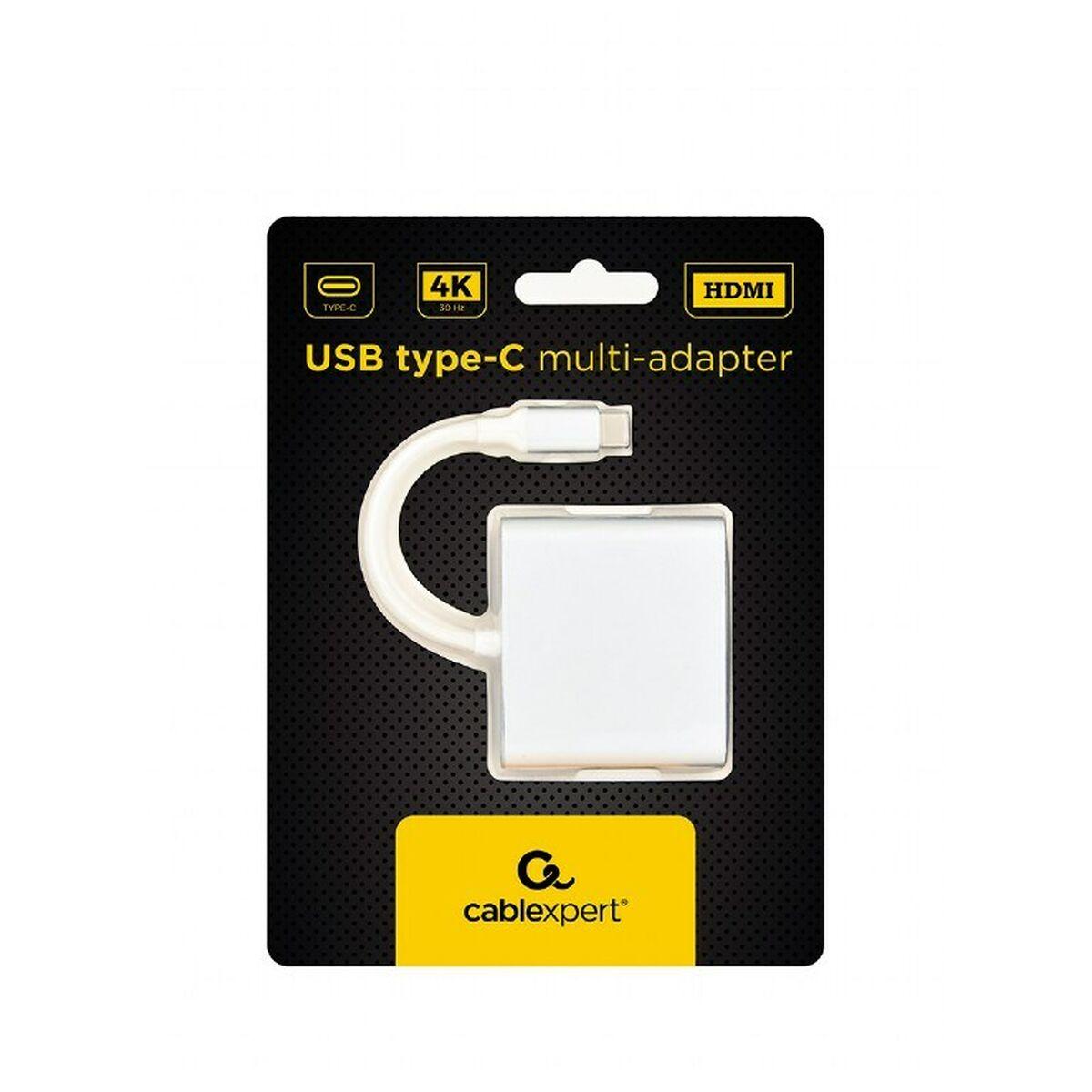 Hub USB-C 3 Puertos GEMBIRD A-CM-HDMIF-02-SV Plateado