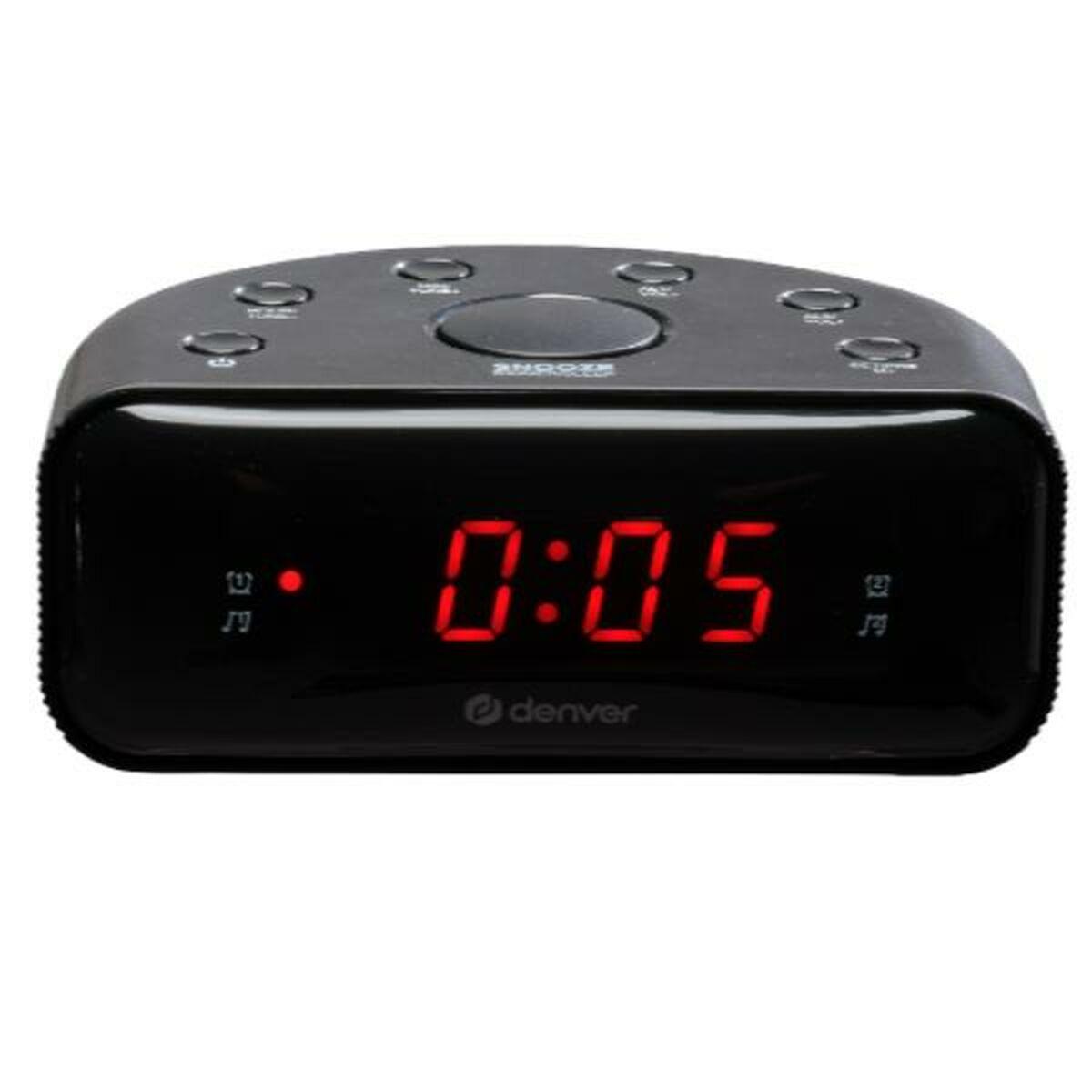 Reloj-Despertador Analógico Denver Electronics CR-430 Negro Alarma Interruptor de encendido/apagado Pantalla incorporada Tempori