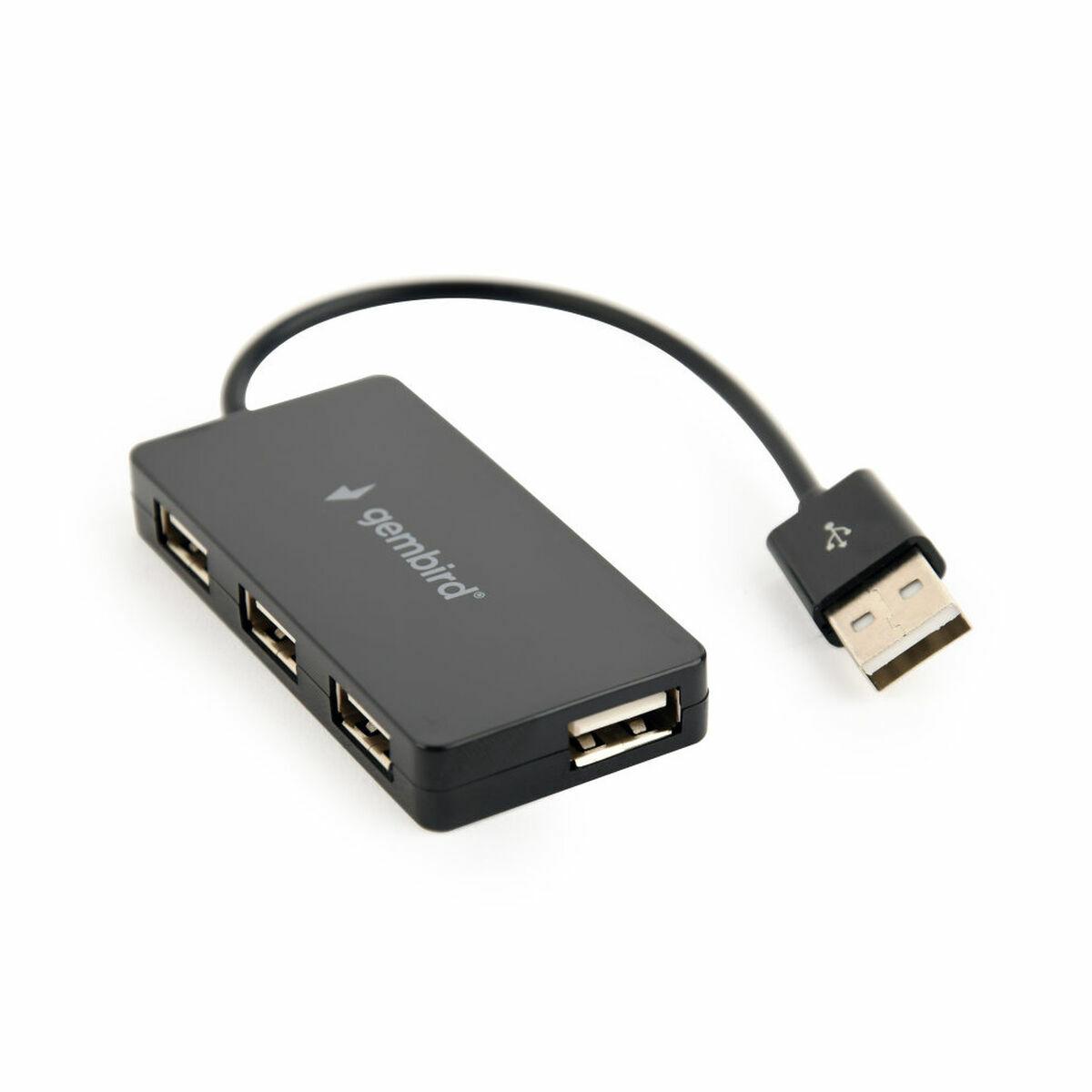 Hub USB GEMBIRD UHB-U2P4-04 Negro (1 unidad)