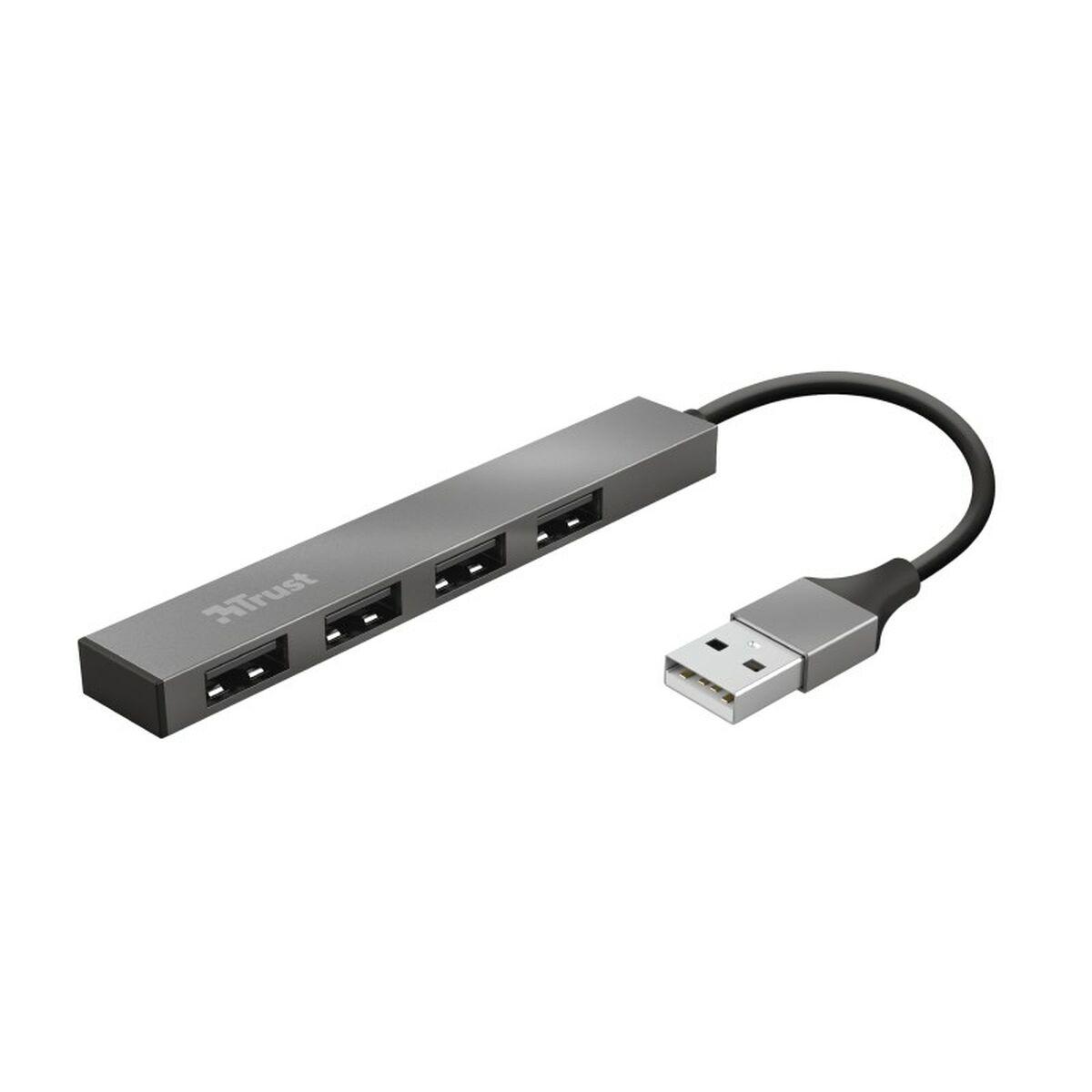 Hub USB Trust 23786 Gris Plateado