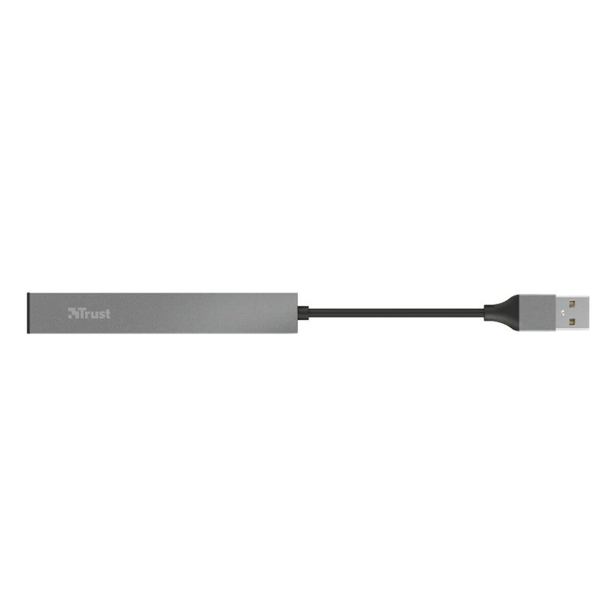 Hub USB Trust 23786 Gris Plateado