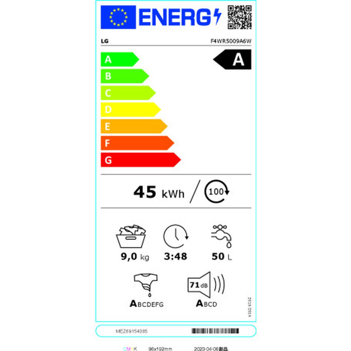 Lavadora LG F4WR5009A6W 60 cm 1400 rpm 9 kg