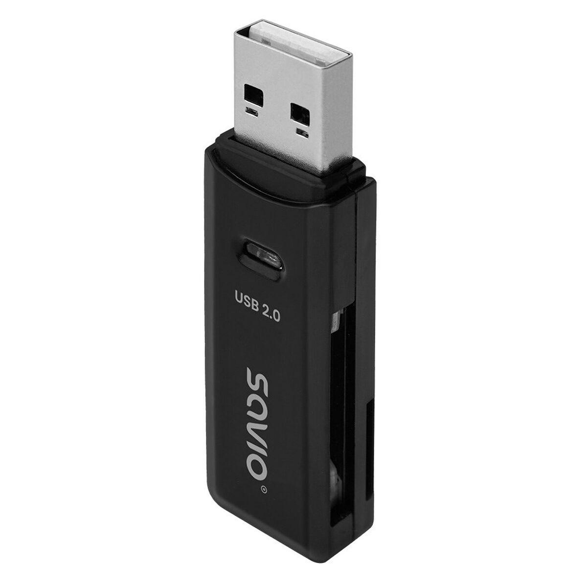 Lector de Tarjetas Externo Savio AK-63 Negro