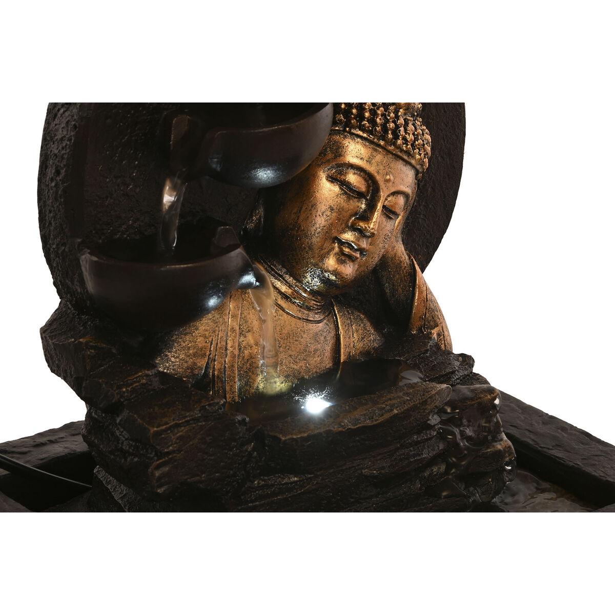 Fuente Home ESPRIT Resina Buda Oriental 21 x 19 x 27 cm (2 Unidades)