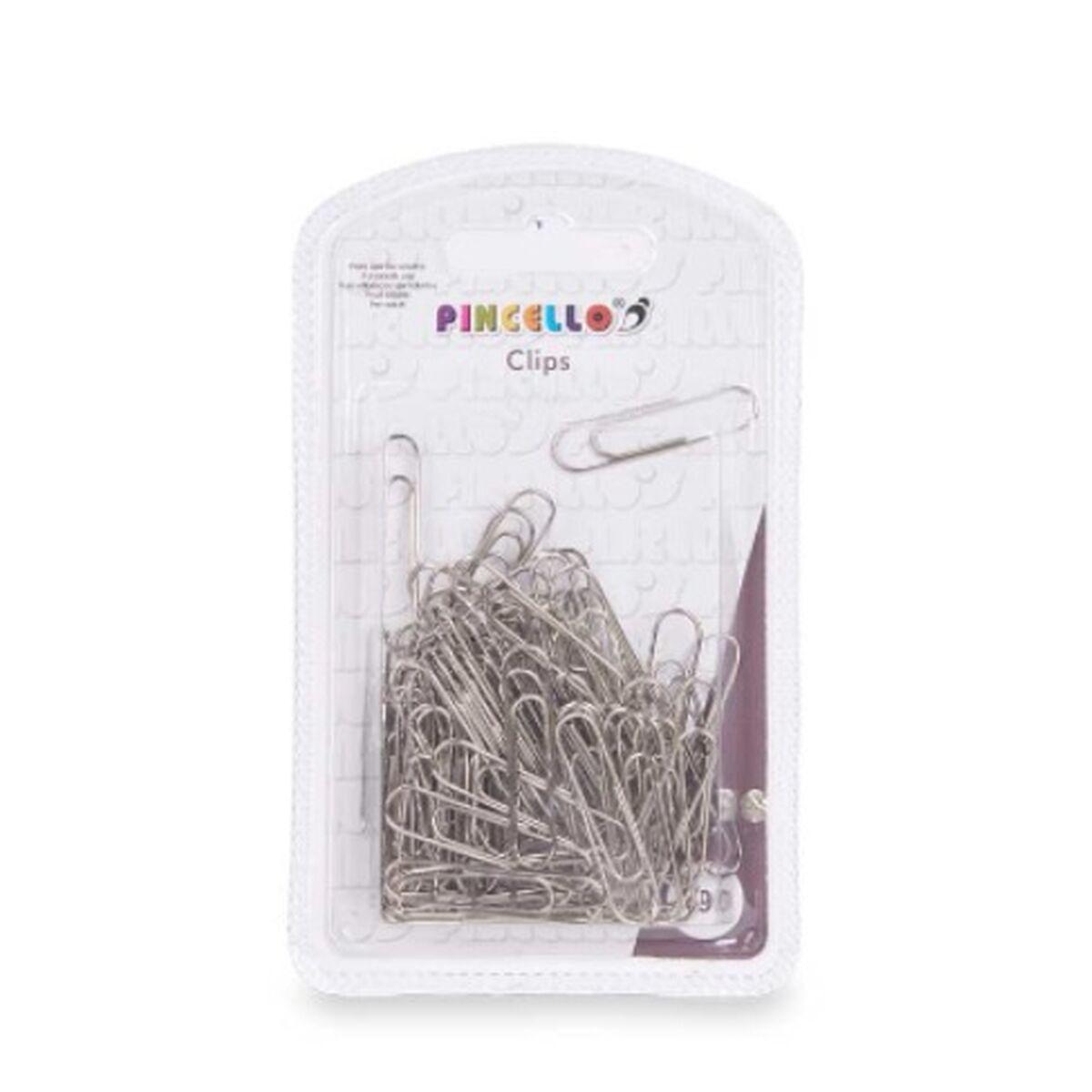 Clips Pincello 382 Plateado Metal Mediano (24 Unidades)