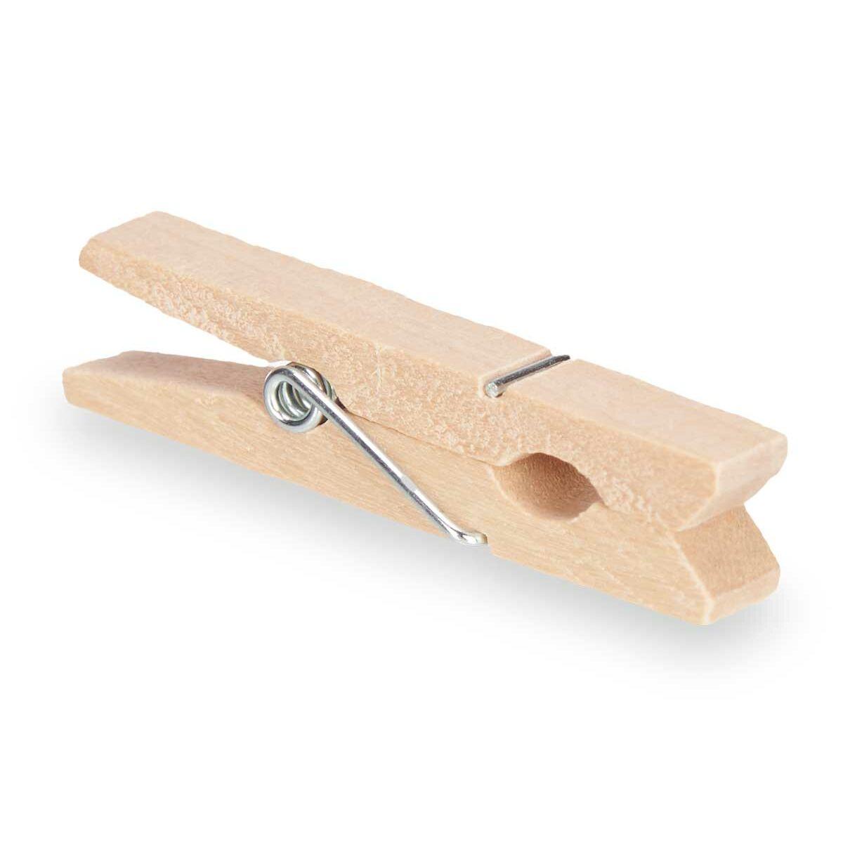 Pinzas Pincello 401 Marrón Madera Grande (24 Unidades)