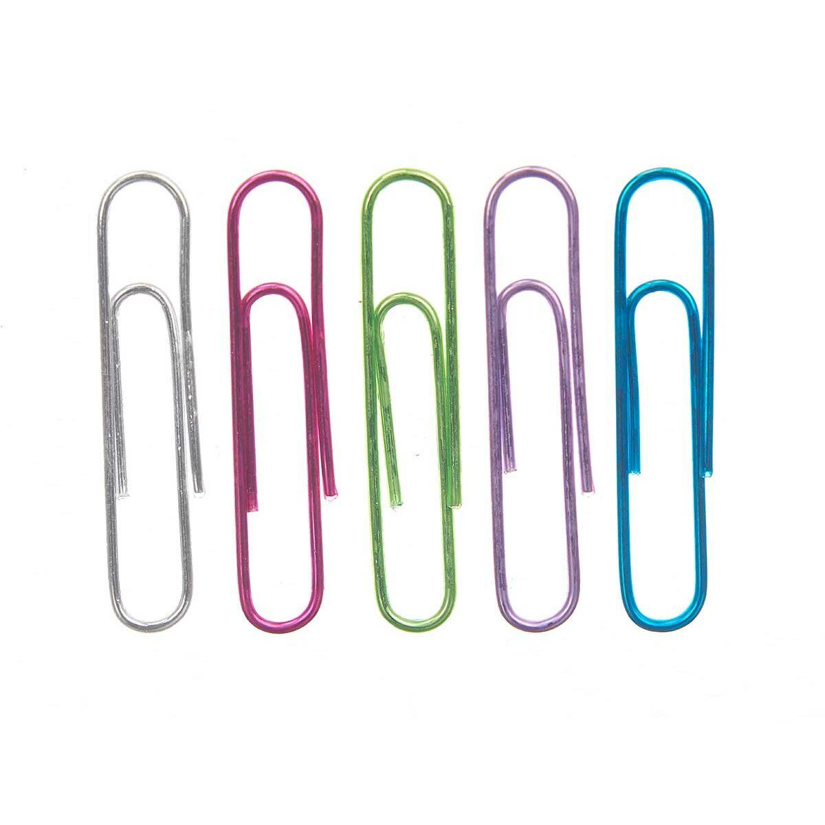 Clips Pincello 386 Multicolor Metal Grande (24 Unidades)