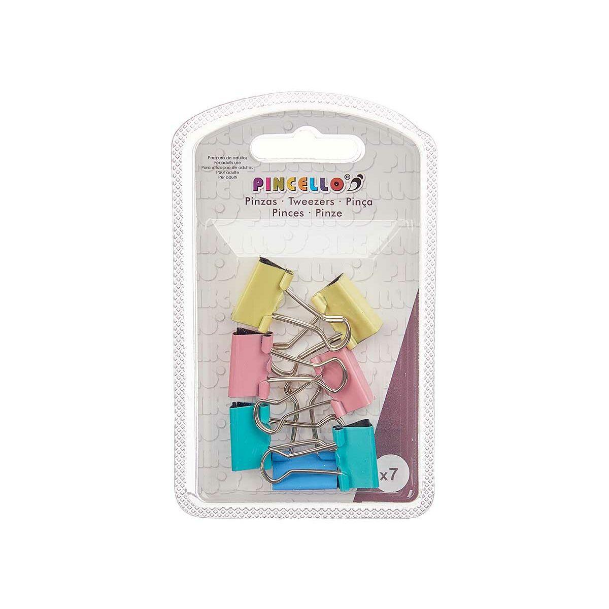 Pinzas Pincello 387 Multicolor Metal Clip Pequeño (24 Unidades)