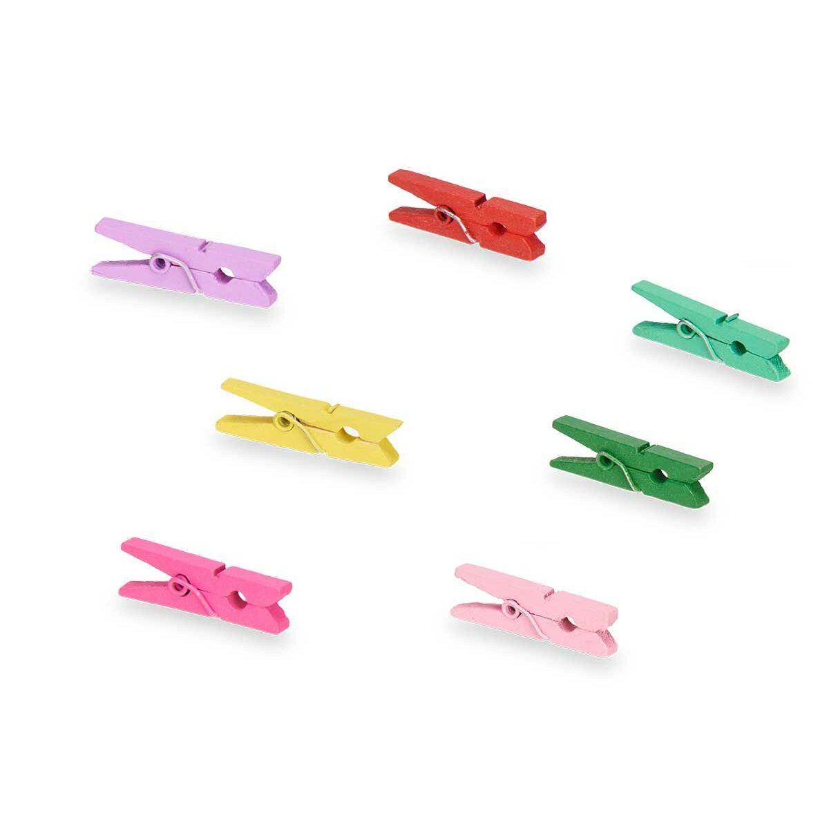 Pinzas Pincello 396 Multicolor Madera Pequeño (24 Unidades)
