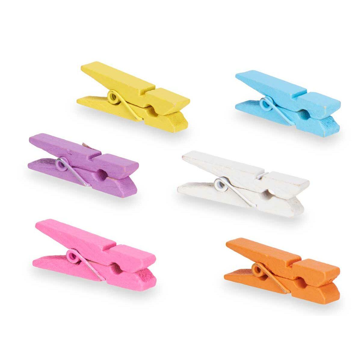 Pinzas Pincello 397 Multicolor Madera Mediano (24 Unidades)