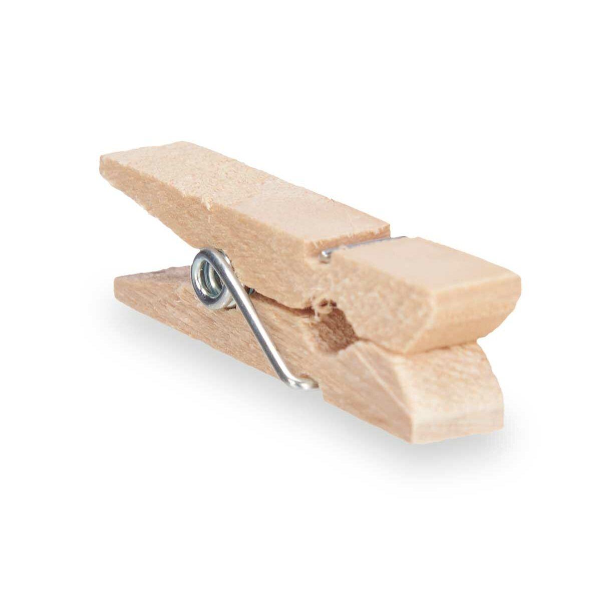 Pinzas Pincello 400 Marrón Madera Mediano (24 Unidades)