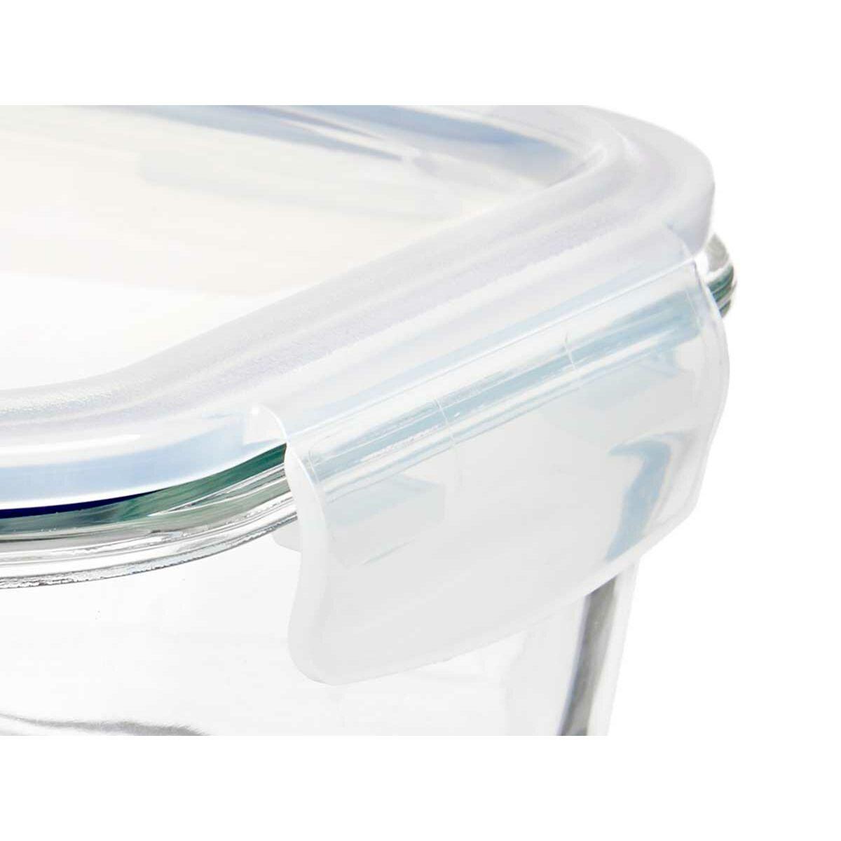 Fiambrera Vivalto 90549 Transparente Silicona Vidrio de Borosilicato 1 L 22 x 7 x 16,5 cm (12 Unidades)