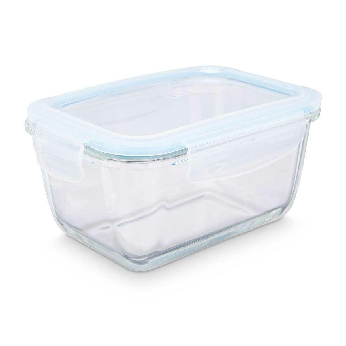 Fiambrera Vivalto 90553 Transparente Silicona Vidrio de Borosilicato 950 ml 18 x 8,8 x 13,5 cm (12 Unidades)