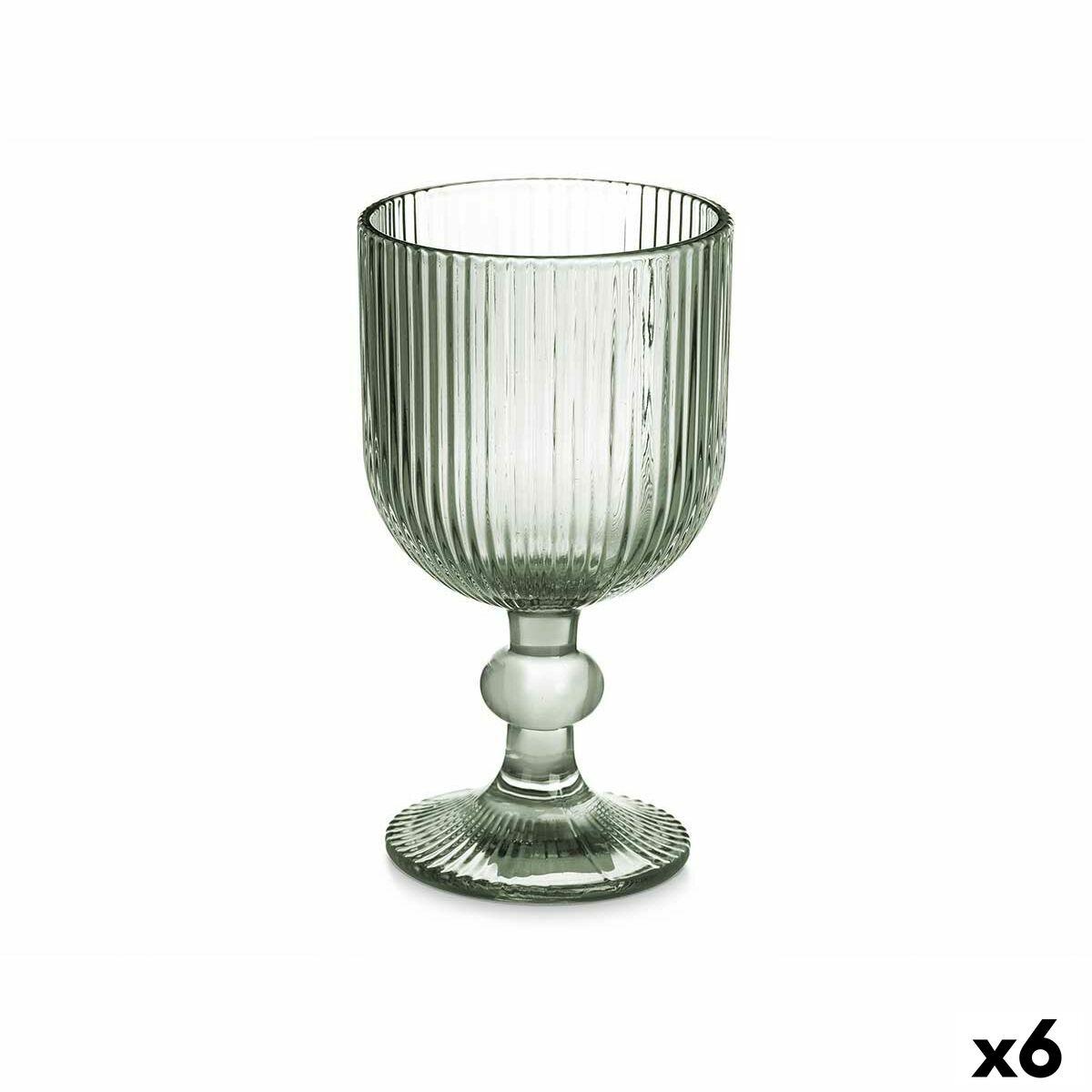 Copa de vino Verde Vidrio 260 ml (6 Unidades)