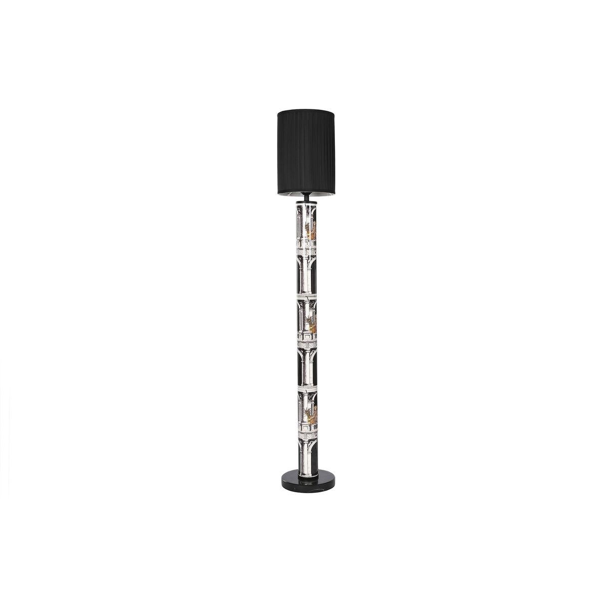 Lámpara de Pie Home ESPRIT Blanco Negro Dorado Metal Porcelana Polipropileno 25 x 25 x 166 cm
