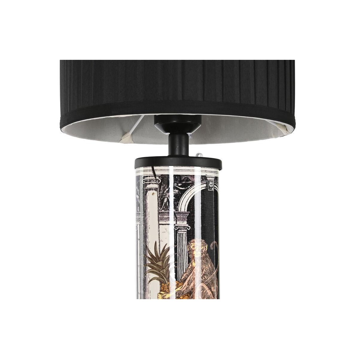 Lámpara de Pie Home ESPRIT Blanco Negro Dorado Metal Porcelana Polipropileno 25 x 25 x 166 cm
