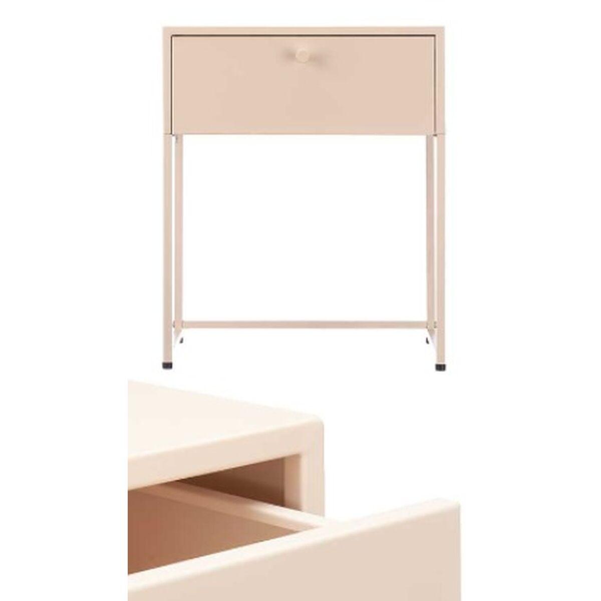 Mesa auxiliar Marrón Beige Metal 42 x 50 x 35 cm