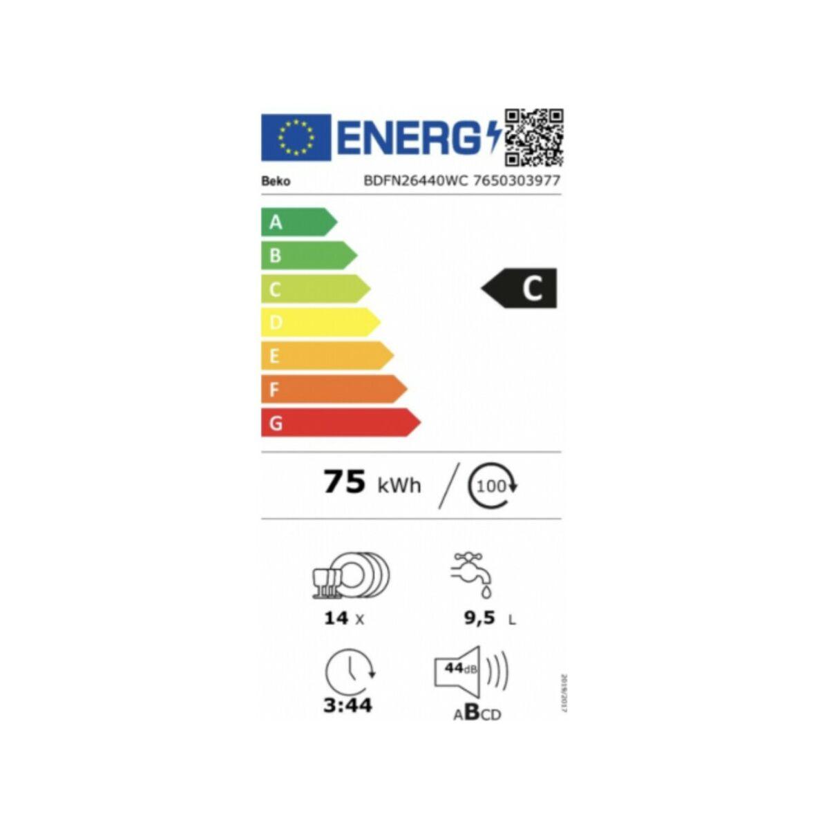 Lavavajillas BEKO BDFN26440WC 60 cm
