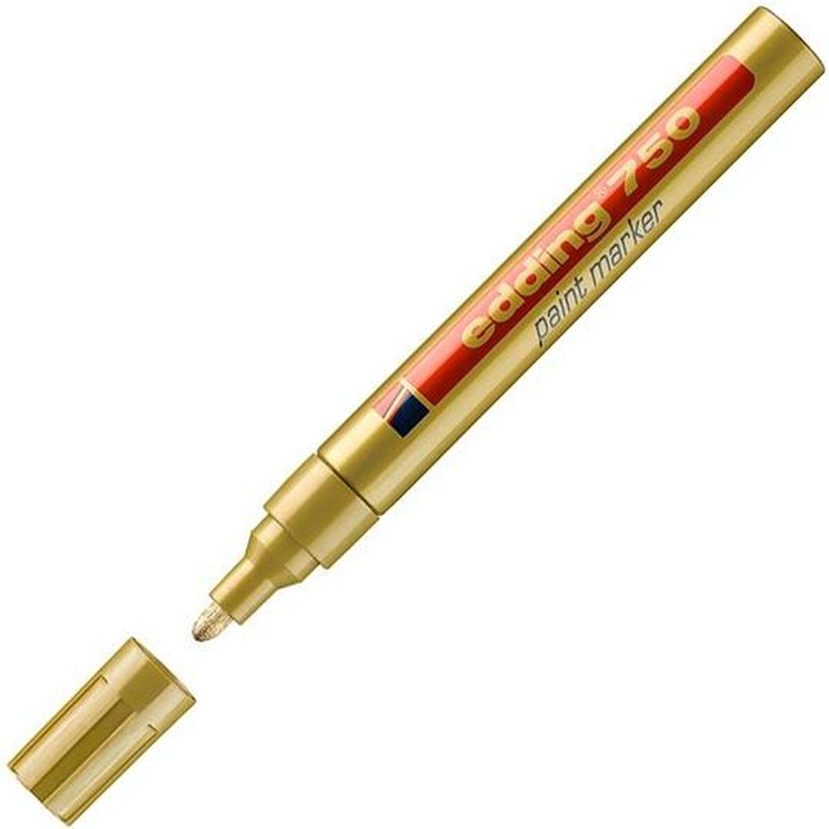 Rotulador permanente Edding 750 Dorado 10 Unidades 2-4 mm (10 Unidades)