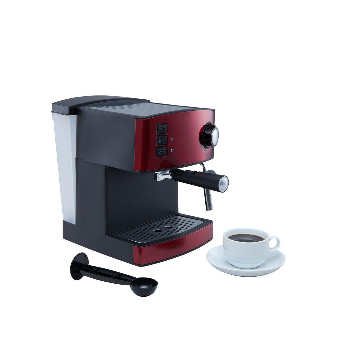 Cafetera Express de Brazo Adler AD 4404r Negro Rojo Plateado 1,6 L