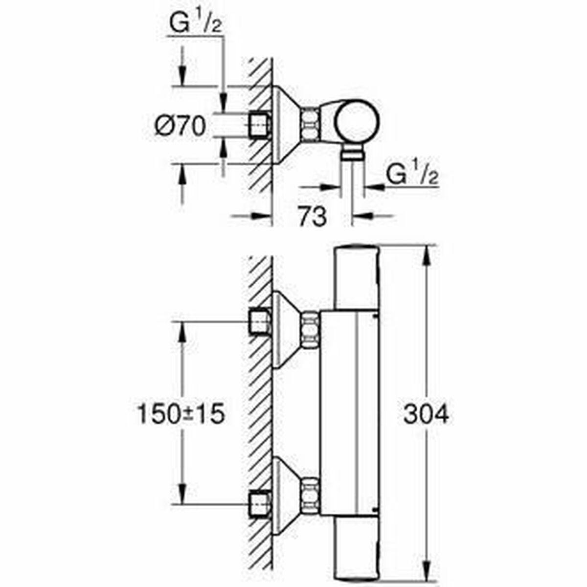 Grifo Bimando Grohe Precision Start De ducha Negro mate Metal