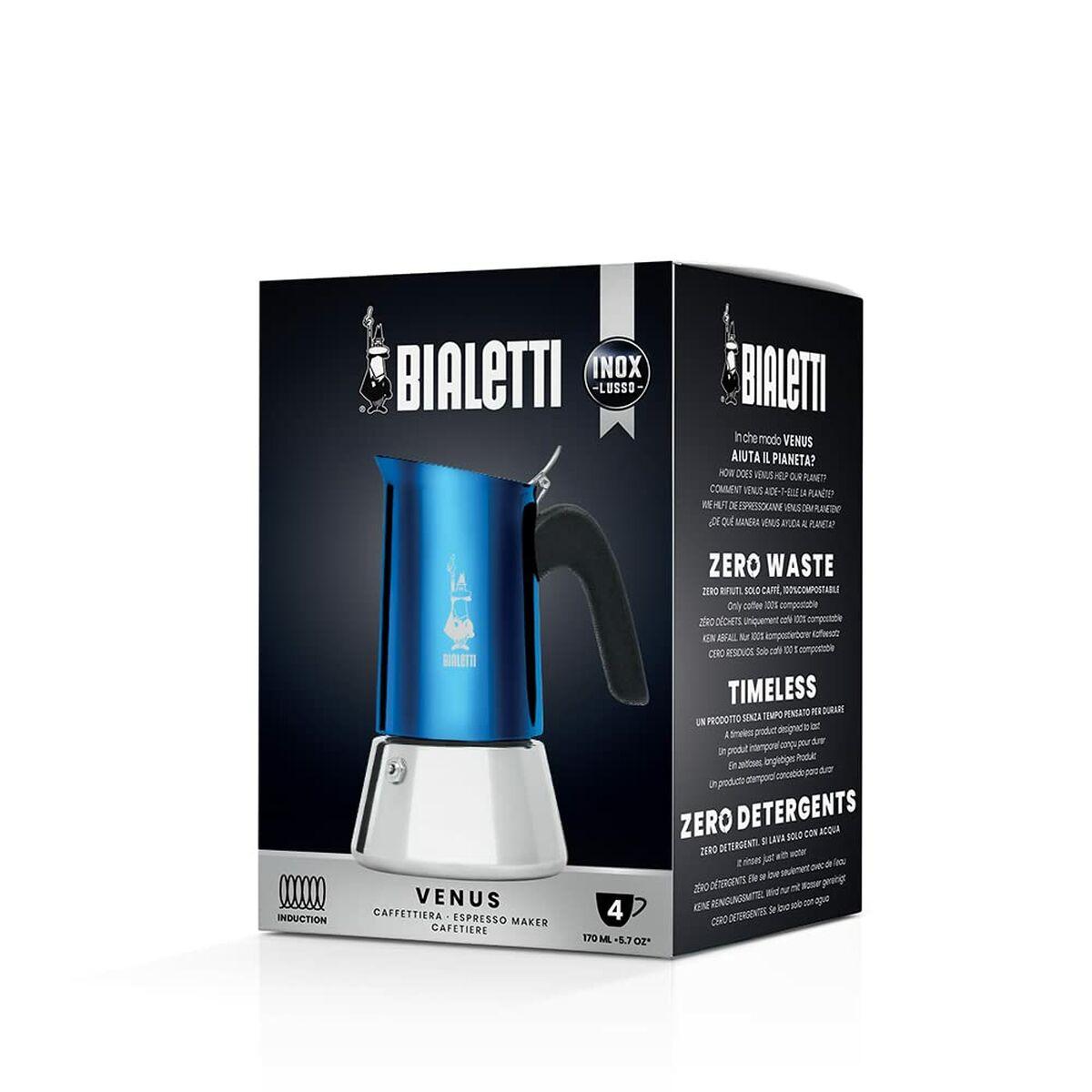 Cafetera Italiana Bialetti New Venus 4 Tazas Azul Acero Inoxidable 200 ml