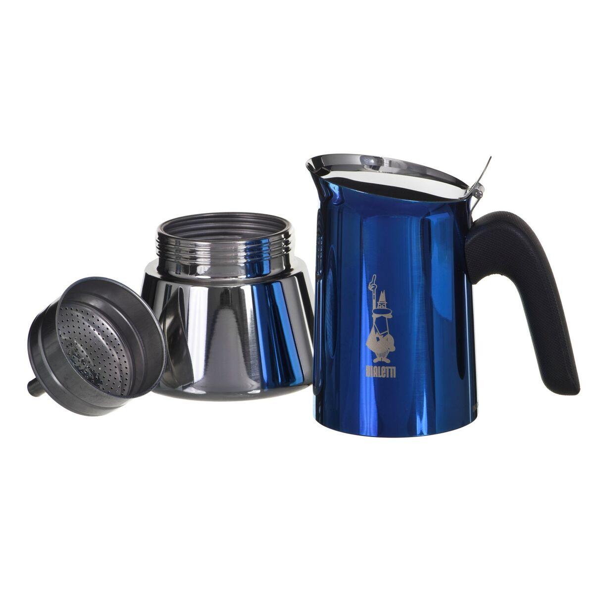 Cafetera Italiana Bialetti New Venus 6 Tazas Azul Acero Inoxidable 300 ml