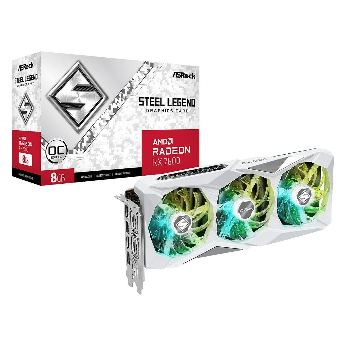 Tarjeta Gráfica ASRock RX7600 SL 8GO AMD AMD Radeon RX 7600 16 GB GDDR6