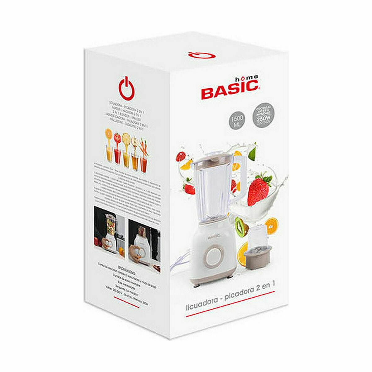 Licuadora Batidora 2 en 1 Basic Home 1,5 L 250 W (2 Unidades)