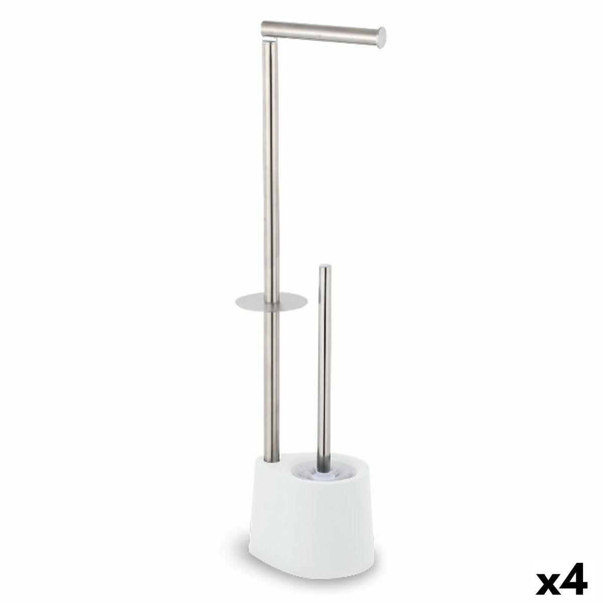 Portarrollos de Papel Higiénico con Soporte para Escobilla Confortime Acero 66 x 22 cm (4 Unidades)