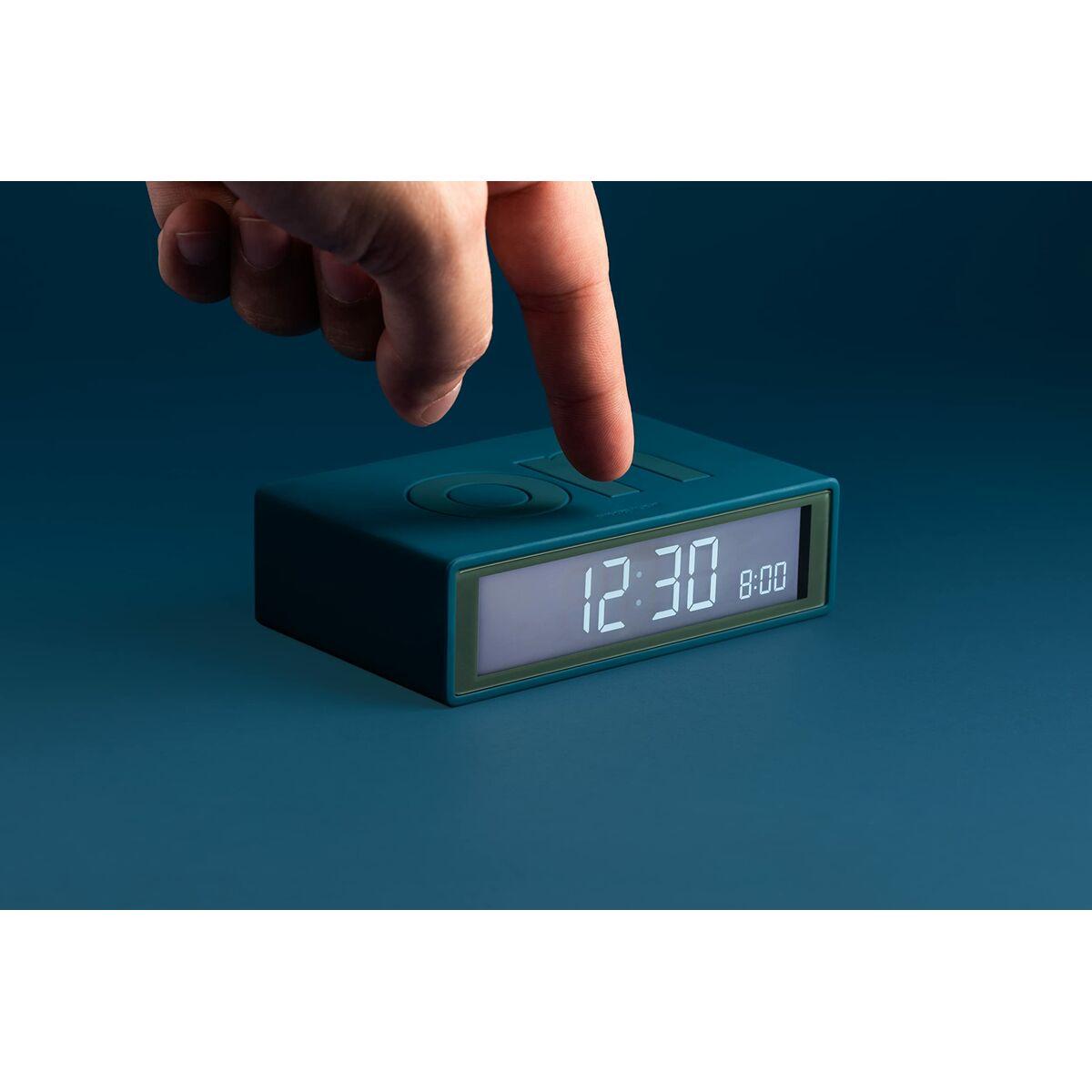 Reloj Despertador Lexon Reversible Azul ABS